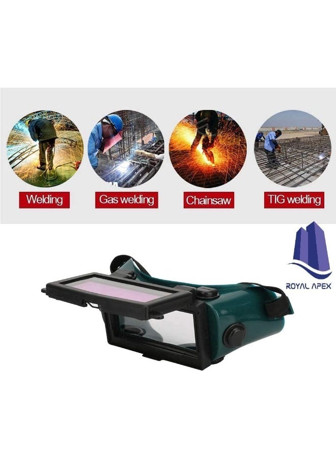 Biella Welding Safety Goggles, Welder Glasses, Welder Eye Mask, Welding Protective Goggles (Dark Green) - Image 4