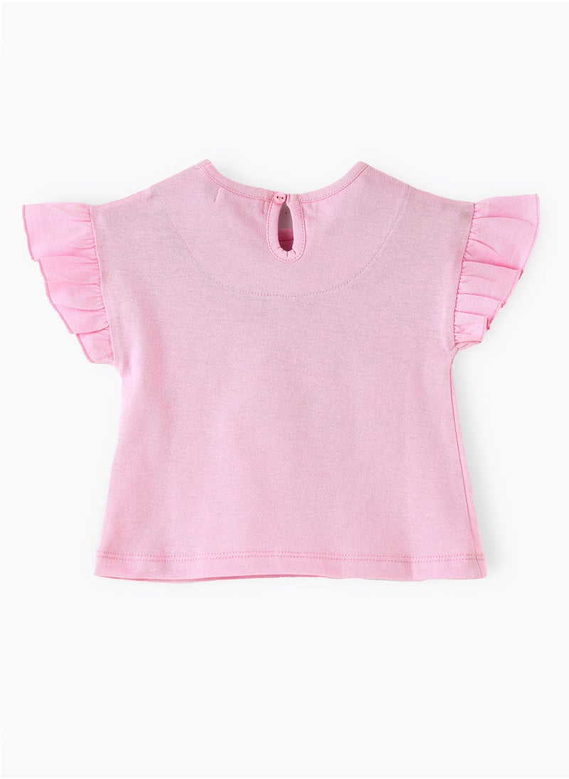 Jelliene Knit top with frill slv  - Image 2