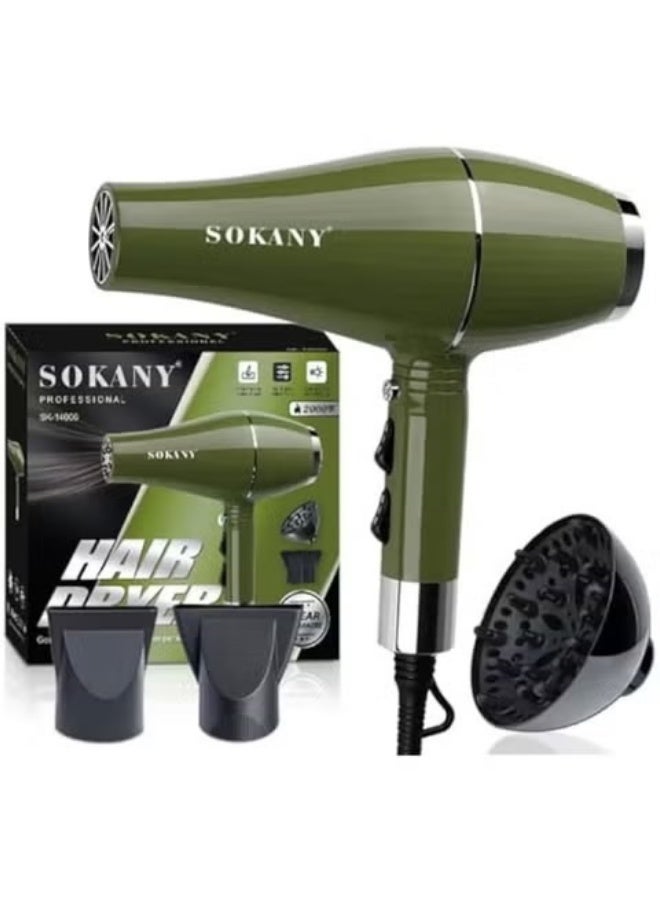 sokany hair dryer 2000 watt + diffuser SK-14006 - Image 1