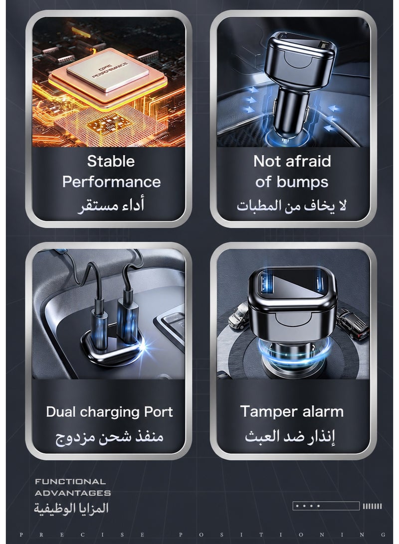 4G GPS Tracker Car Charger Dual Fast Charging Real Time Vehicle Tracking Device GPS LBS WiFi Beidou Multi Position Full Netcom Electronic Fence Route Geo-Fence Over-Speed Alert History Playback Remote Control Multi Vehicle Monitoring 100+ Language Plug Play Silent Mode Anti Theft Alarm - Image 5