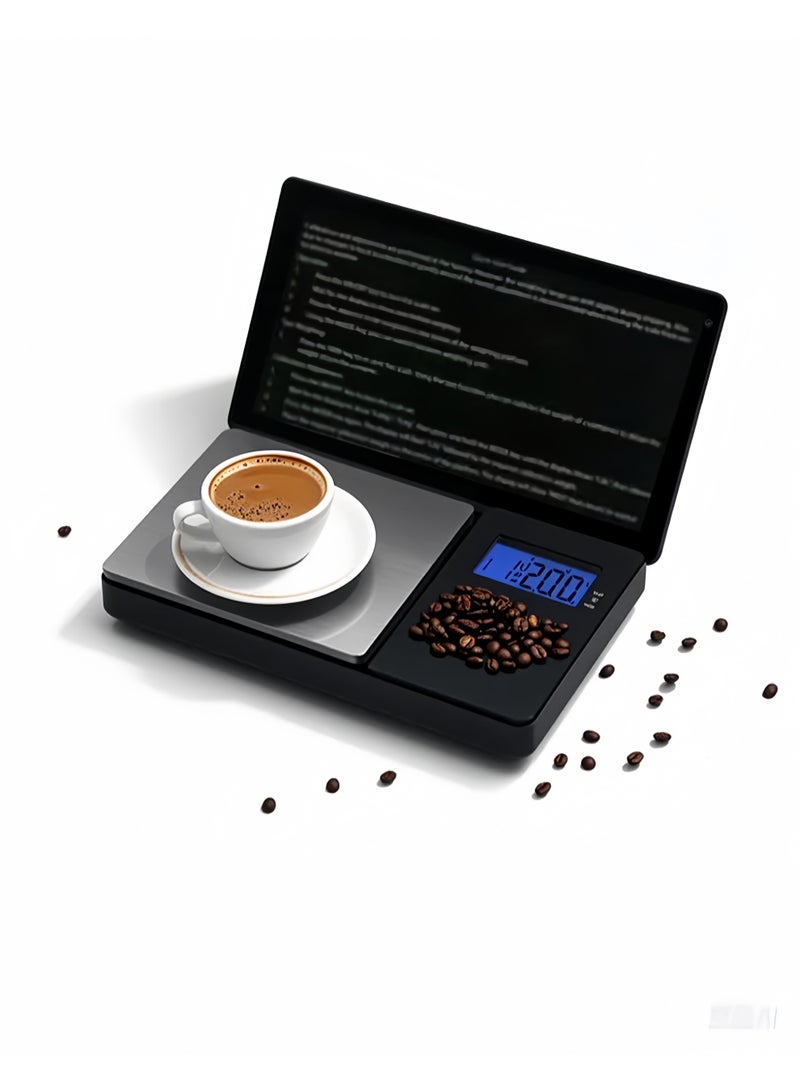 Lee Yon LCD Digital Scale Gold Jewelry Scale, Micro Gram Scale 0.1g-500g，Electronic Weighing Coffee Scale,Portable Pocket Scale（12.9*7.7*2 cm, Black) - Image 5