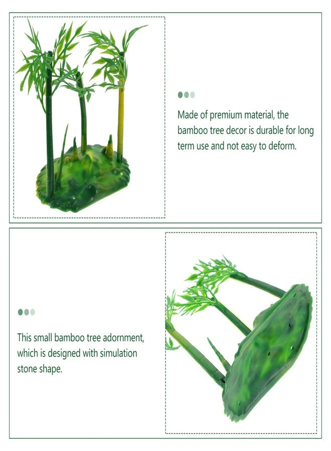 SHINEOFI Realistic Bamboo Bonsai Tree Miniature 4.72X3.93X2.36In Artificial Small Bamboo Plant Model Set of 6 for Home Garden Table Decoration - Image 3