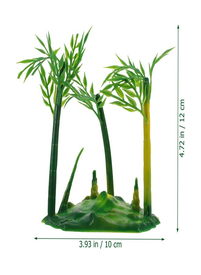 SHINEOFI Realistic Bamboo Bonsai Tree Miniature 4.72X3.93X2.36In Artificial Small Bamboo Plant Model Set of 6 for Home Garden Table Decoration - Image 2