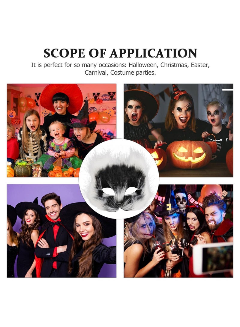 SOLARAE Fox Mask, Therian Mask Animal Mask for Cosplay Fox Mask for Costume Party Cosplay Prop Realistic Fox Face Mask Halloween Mask - Image 5