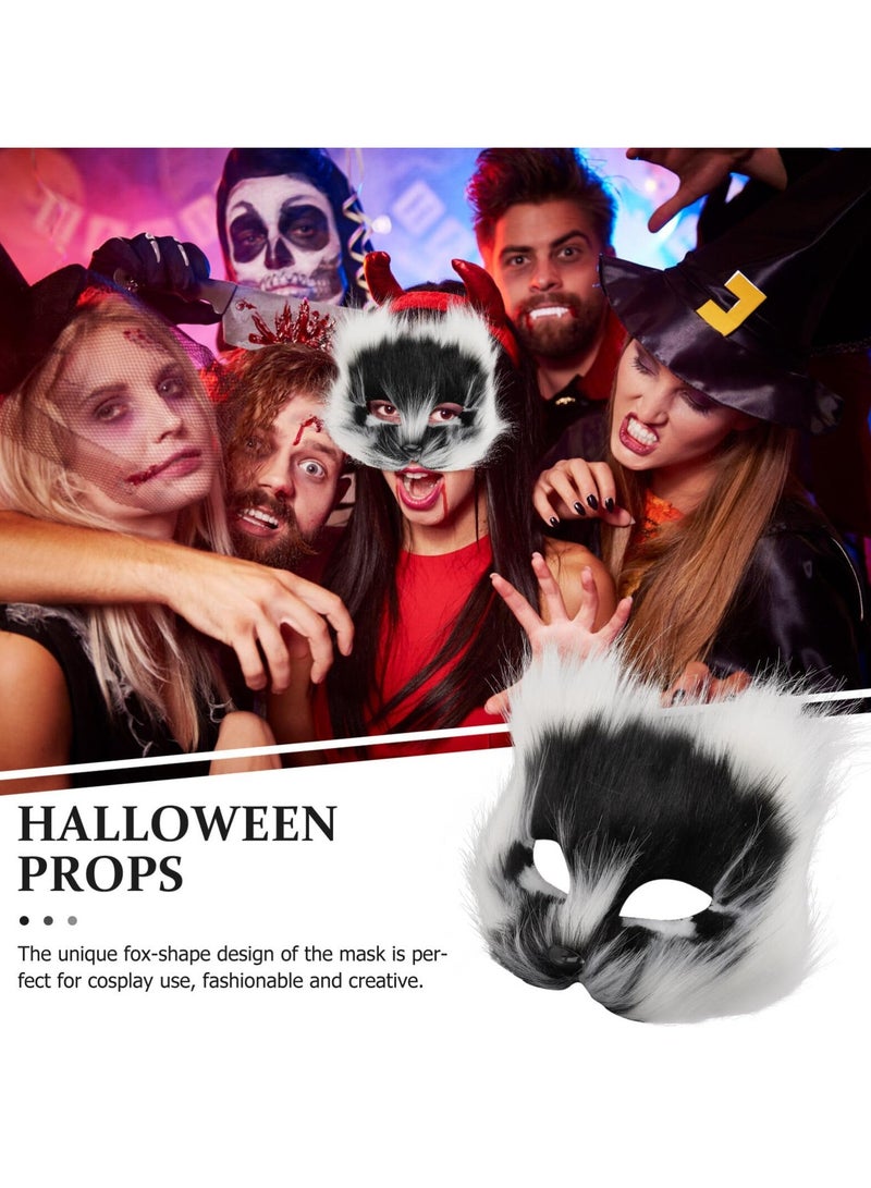 SOLARAE Fox Mask, Therian Mask Animal Mask for Cosplay Fox Mask for Costume Party Cosplay Prop Realistic Fox Face Mask Halloween Mask - Image 4