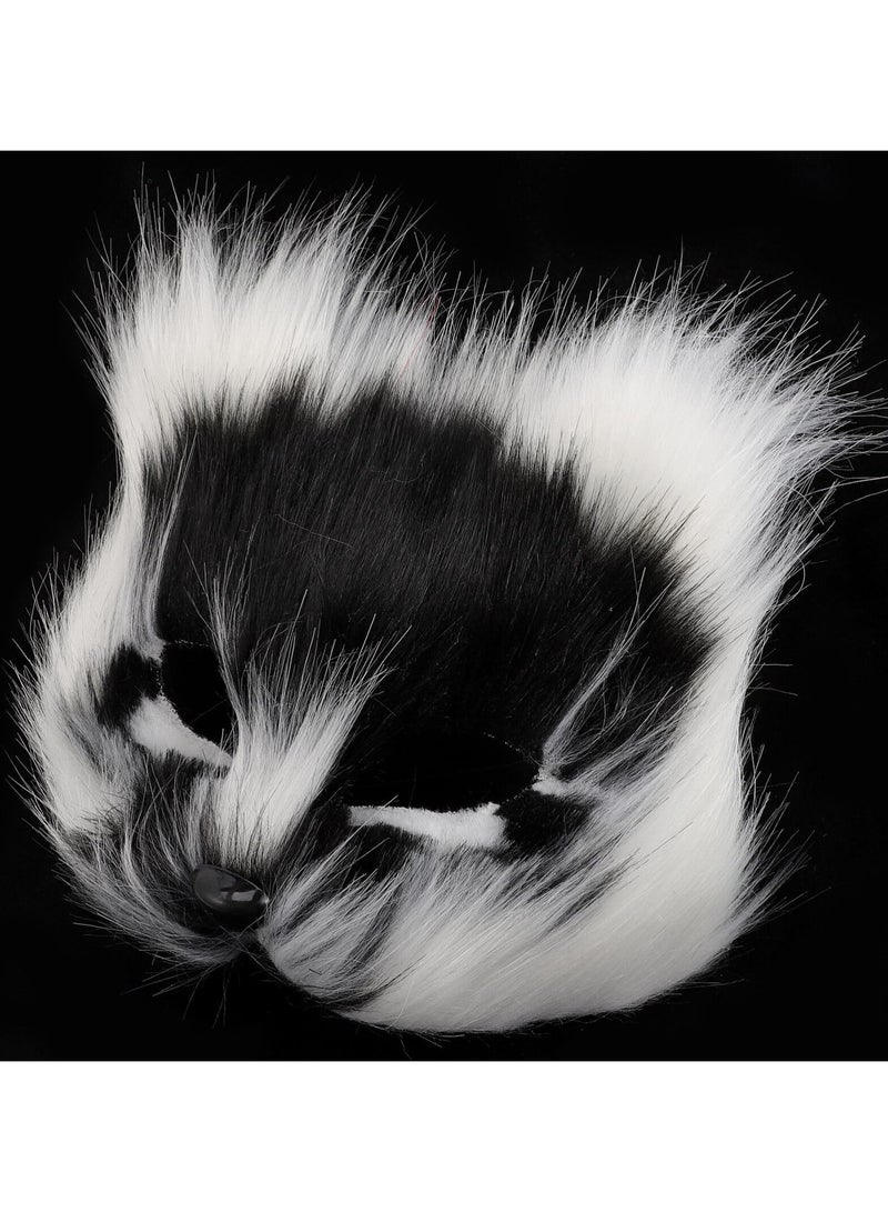 SOLARAE Fox Mask, Therian Mask Animal Mask for Cosplay Fox Mask for Costume Party Cosplay Prop Realistic Fox Face Mask Halloween Mask - Image 2