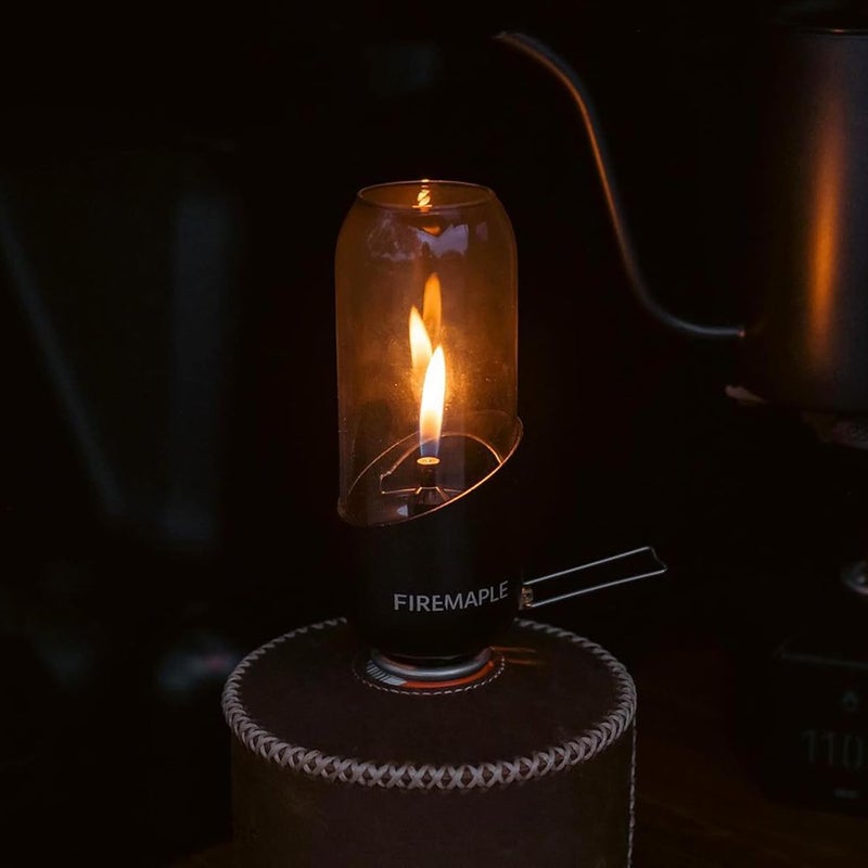 Fire-Maple Orange Camping Lantern Glass, Steel & Aluminum | Propane or Isobutane Fuel Canister Beautiful Lights | NO Mantles Needed | Propane Lanterns for Camping, Emergency Essential - Image 3