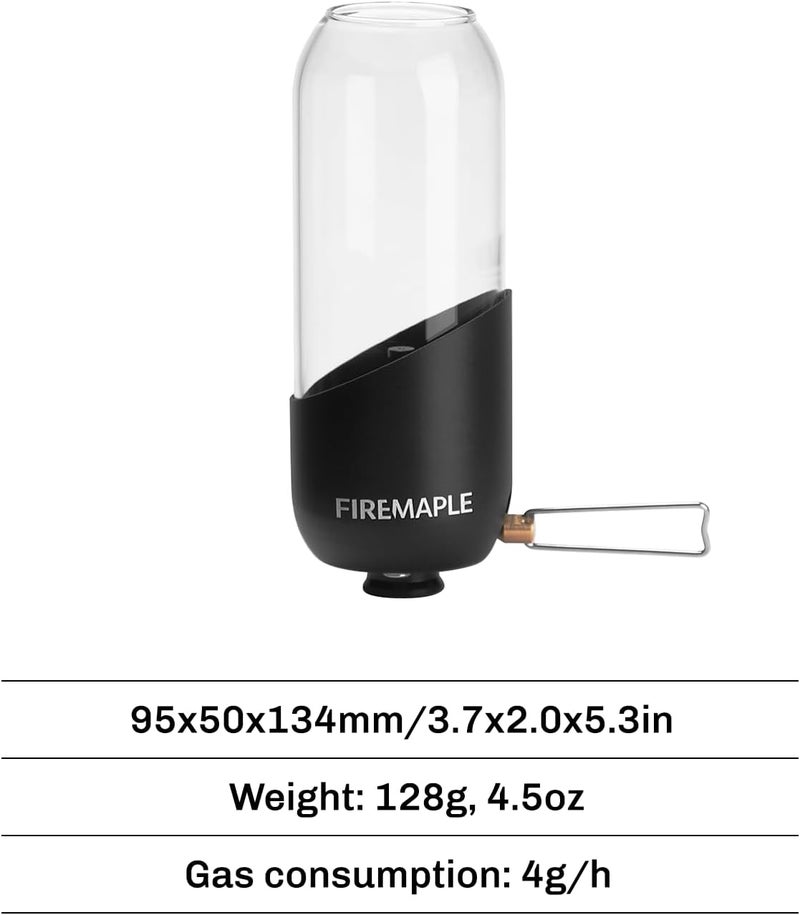 Fire-Maple Orange Camping Lantern Glass, Steel & Aluminum | Propane or Isobutane Fuel Canister Beautiful Lights | NO Mantles Needed | Propane Lanterns for Camping, Emergency Essential - Image 1