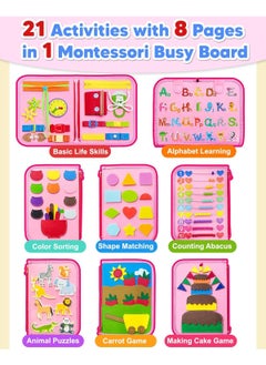 Y&D Busy Board Toys For Kids Toddler Sensory Toys Felt Activity Board For Boys And Girls Preschool Educational Learning Toy Gift For 2-4 Years Old Children Travel Toy For Airplane Or Car  - Image 2