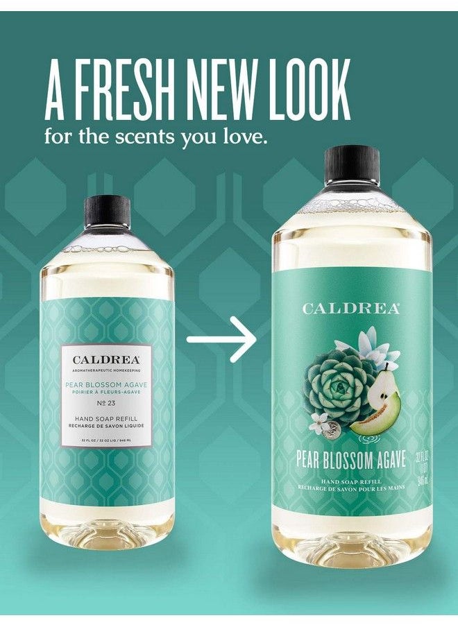 Caldrea - Hand Soap Refill Aloe Vera Gel Olive Oil And Essential Oils To Cleanse And Condition Pear Blossom Agave Scent 32 Oz - Image 1