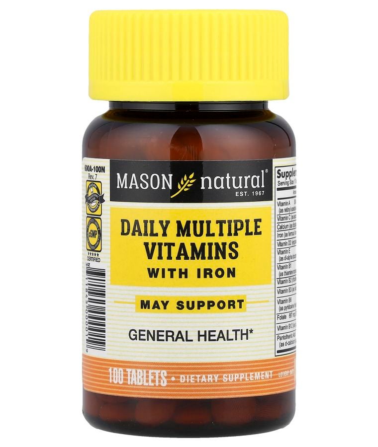Daily Multiple Vitamins with Iron 100 Tablets