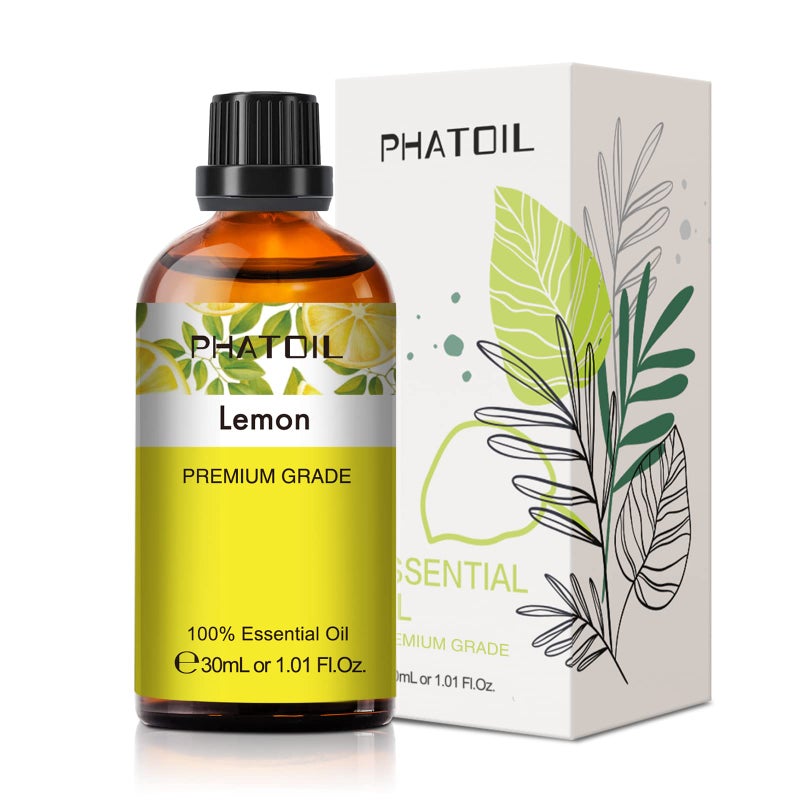 PHATOIL 3.38FL.Oz Lemon Essential Oil, for Aromatherapy Diffusers, Humidifiers, Great for DIY Candle and Soap Making, Gift for Friend - Image 1