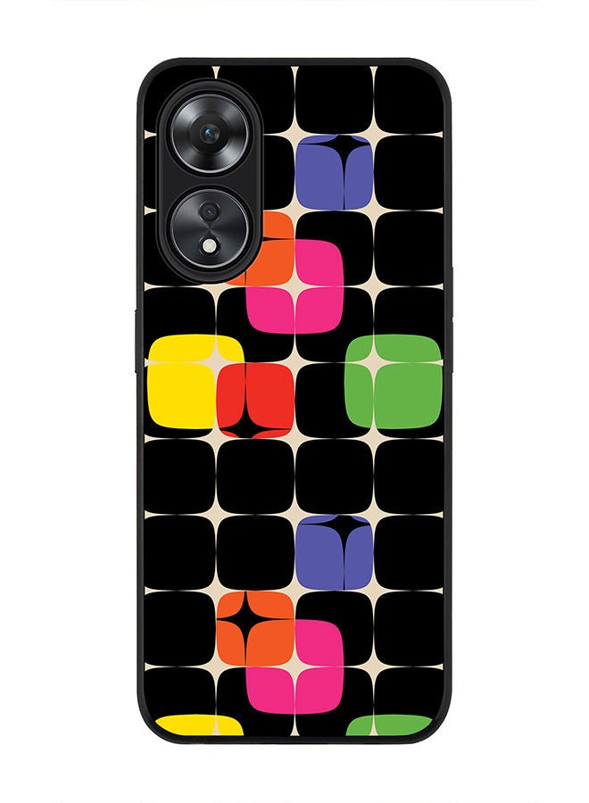 Stylizedd Rugged Black edge case for Oppo A78 5G / Oppo A58 5G Slim fit Soft Case Flexible Rubber Edges Anti Drop TPU Gel Thin Cover -  70's Star - Image 1