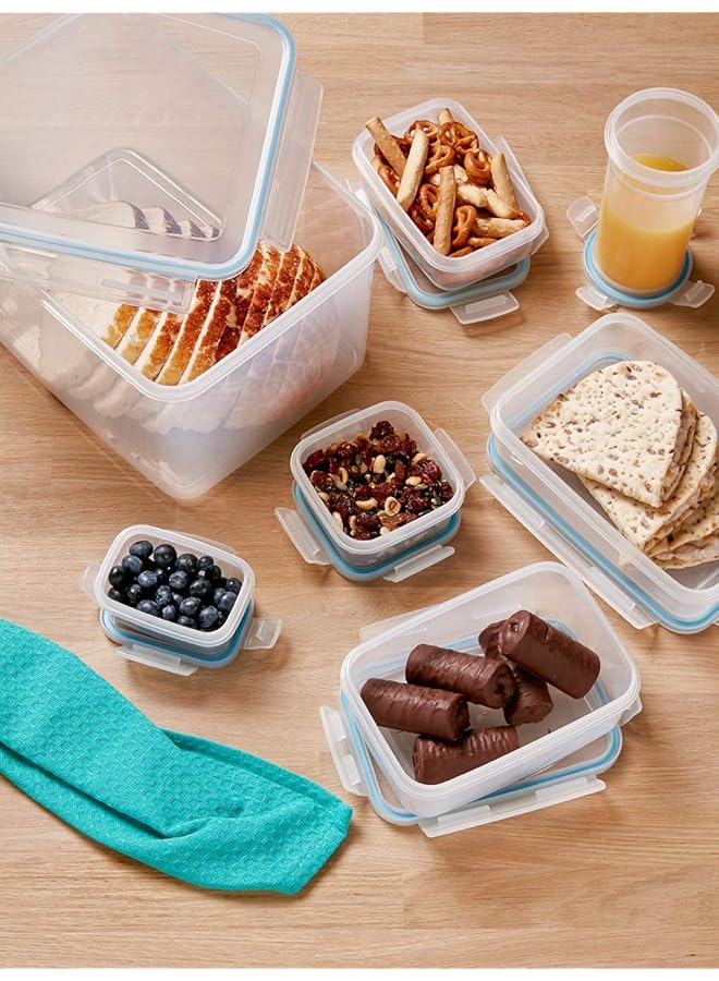 أديس مجموعة من 5 قطع من حاويات تخزين الطعام القابلة للقفل مع أغطية قابلة للقفل، شفافة - Image 4