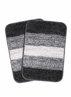 Status Contract Status Contract Anti Slip Microfiber Mat for Bathroom| Machine Washable Bathroom Anti Skid Mats for Bathing Area & Shower |Black (Pack of 2)  - Image 1