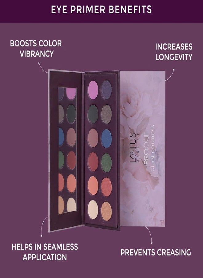 Lotus Makeup Lotus Make-Up Proedit Eye Primer Infused EyeShadow Palette Glam Goddess| Highly Pigmented| Blendable| 12 Shades|16.8g - Image 5