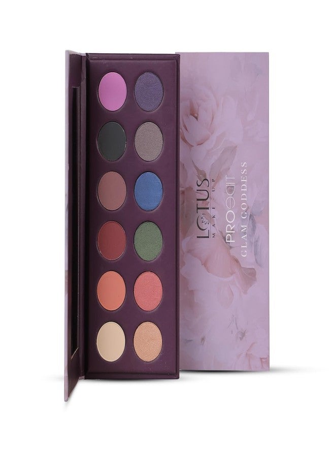 Lotus Makeup Lotus Make-Up Proedit Eye Primer Infused EyeShadow Palette Glam Goddess| Highly Pigmented| Blendable| 12 Shades|16.8g - Image 1