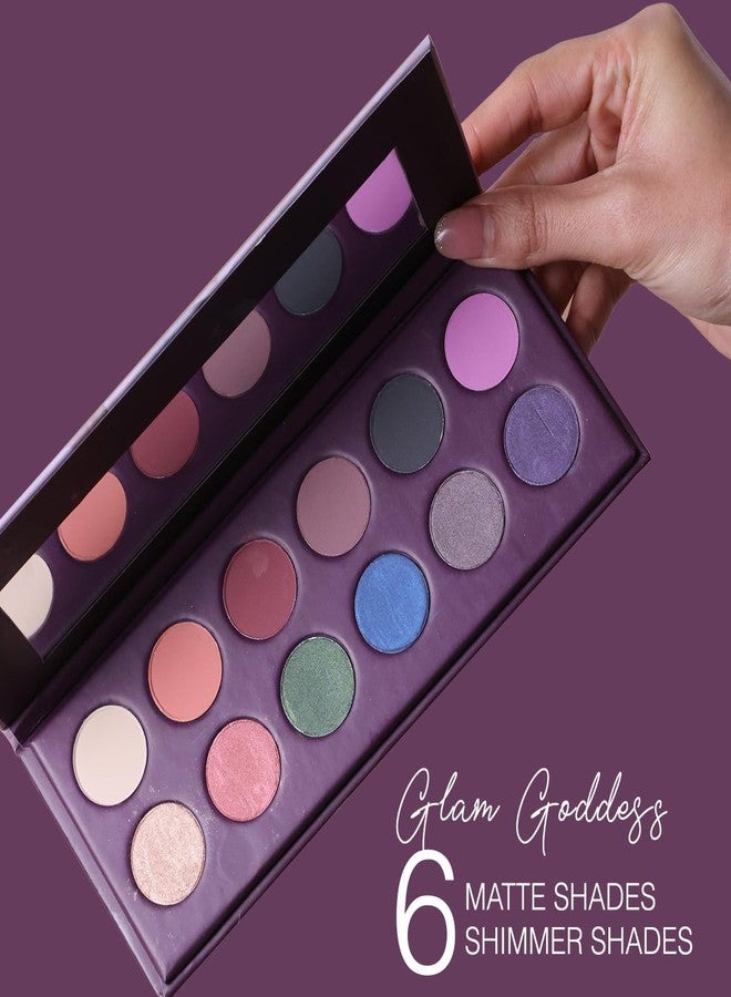 Lotus Makeup Lotus Make-Up Proedit Eye Primer Infused EyeShadow Palette Glam Goddess| Highly Pigmented| Blendable| 12 Shades|16.8g - Image 2