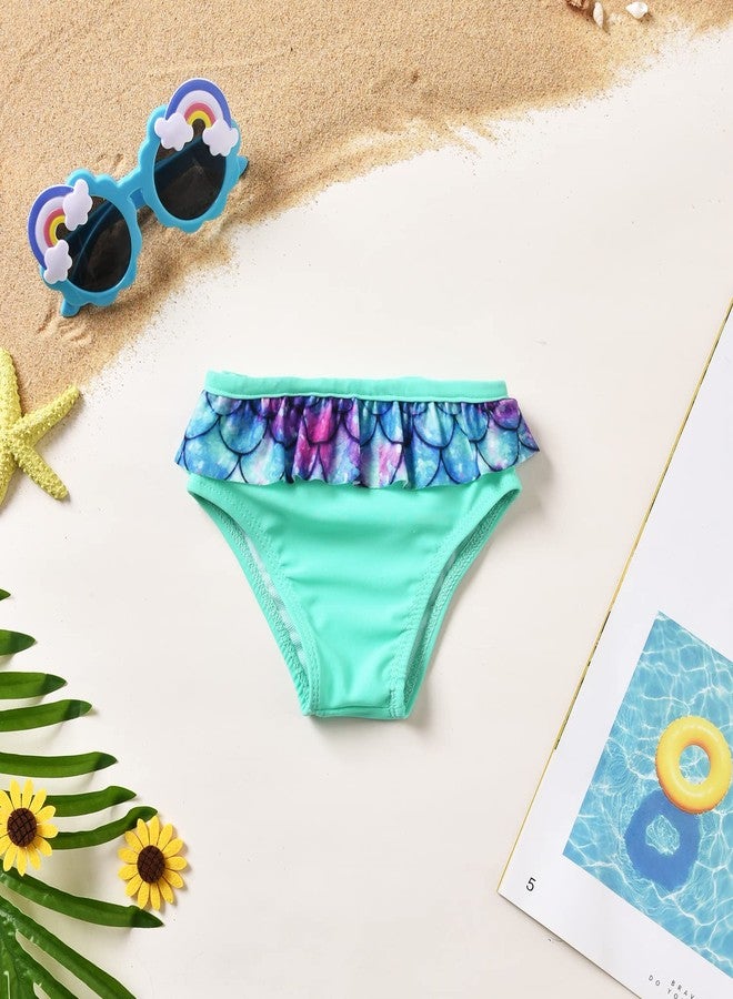 Aalizzwell Baby Infant Girls Swimsuit Set Rash Guard 2 Piece Long Sleeve Bathing Suit Beach Wear Swimwear 9-12 Months Mermaid - Image 3