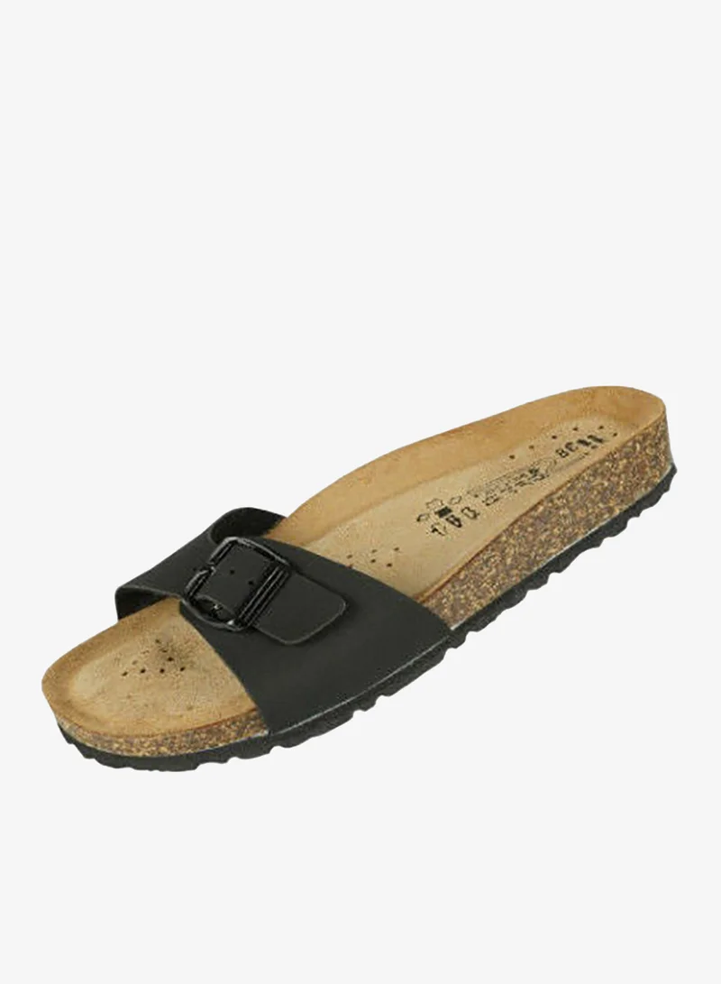 Biochic Black Biochic Ladies Single Strap Sandals 012-473 237K-Black for Women | Best Price UAE