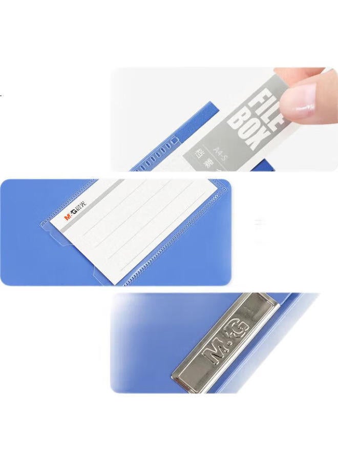 M.G Chenguang (M&G) Stationery A4/35Mm Blue Velcro File Box, Pp Document Box, Rilang Series Party Building Material Box/Financial Voucher Storage Box, Single Pack Adm929Crb - Image 2