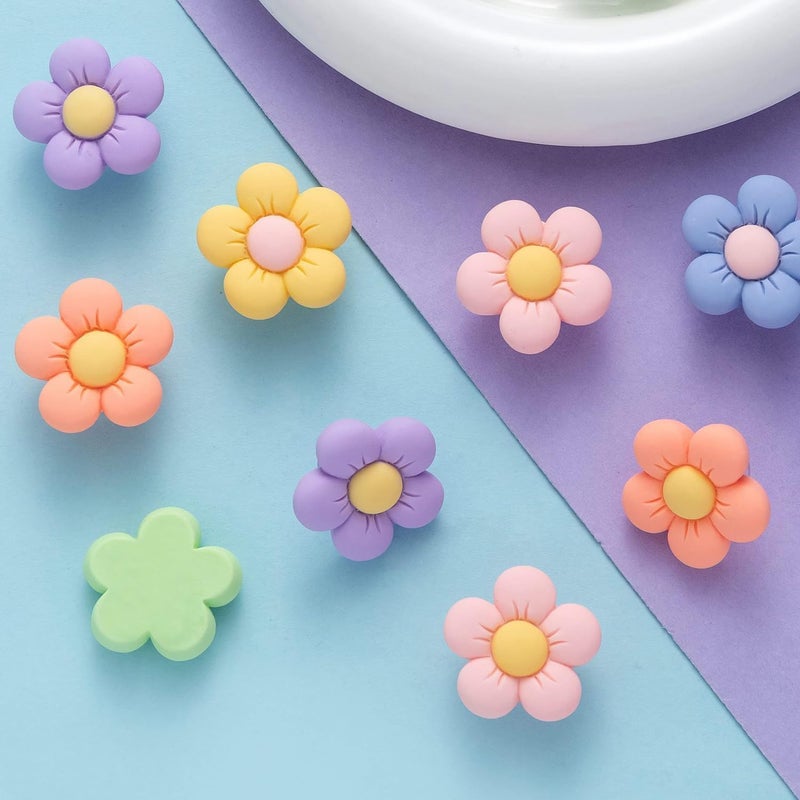 Aputue Flower Shoe Charms - 14PCS Cute Daisy Pins for Clogs and Sandals - Image 2