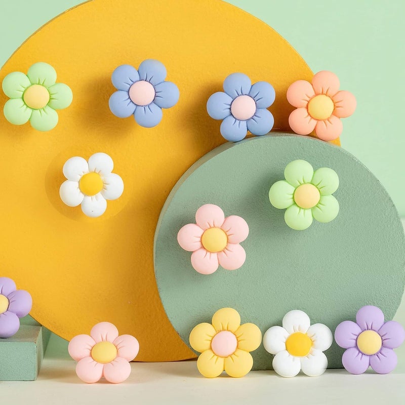 Aputue Flower Shoe Charms - 14PCS Cute Daisy Pins for Clogs and Sandals - Image 3