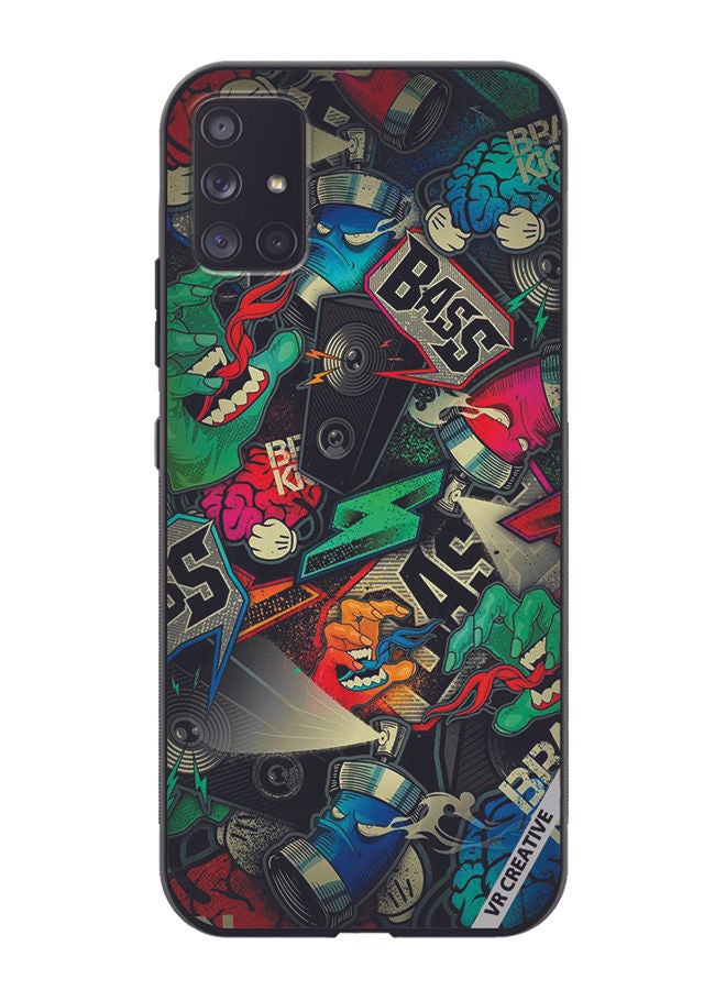 VR CREATIVE Protective Case Cover For Samsung Galaxy A51 5G Bass Design Multicolour - Image 1