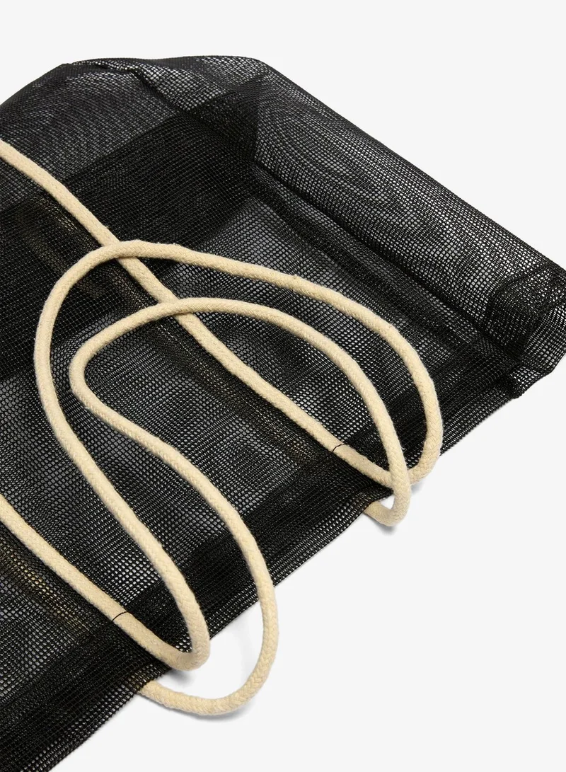 Matalan Black Mesh Beach Bag