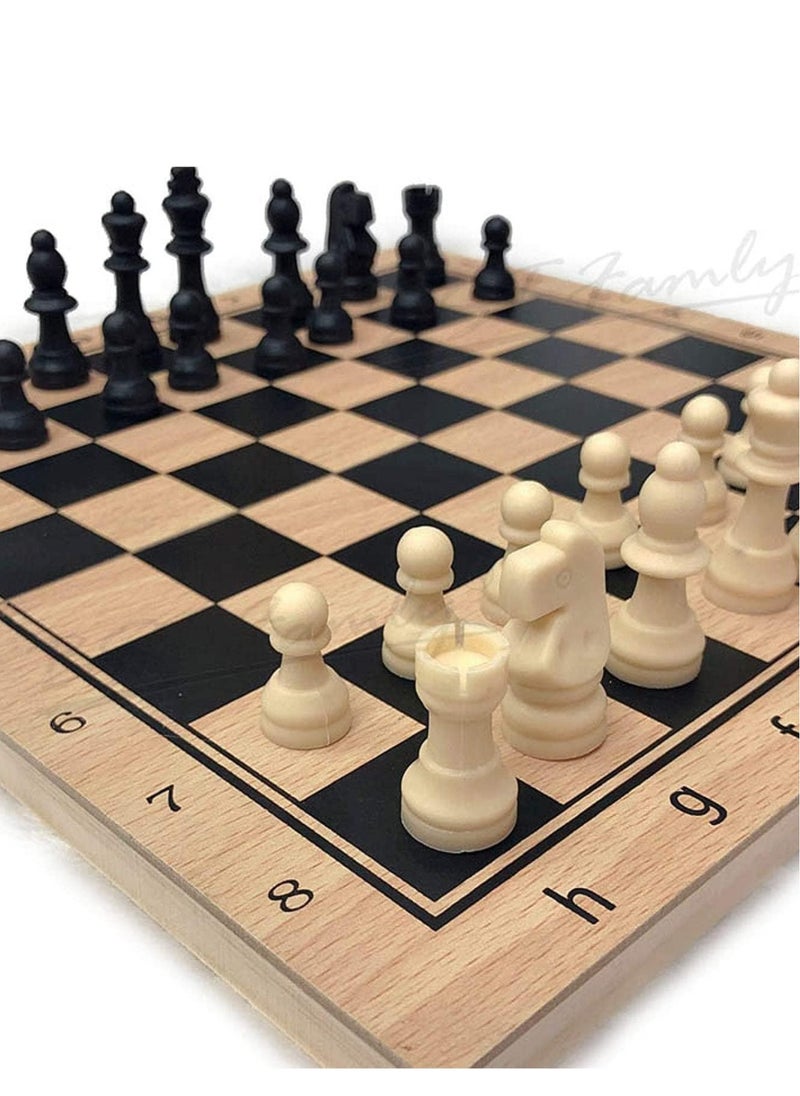 Cool Baby - Large Chess, Checkers & Backgammon 3 in 1 Set - Outdoor & Travel Learning Game - Magnetic Chess Board - Wooden Chess Set (Size: 39 x 39 cm) - Image 1