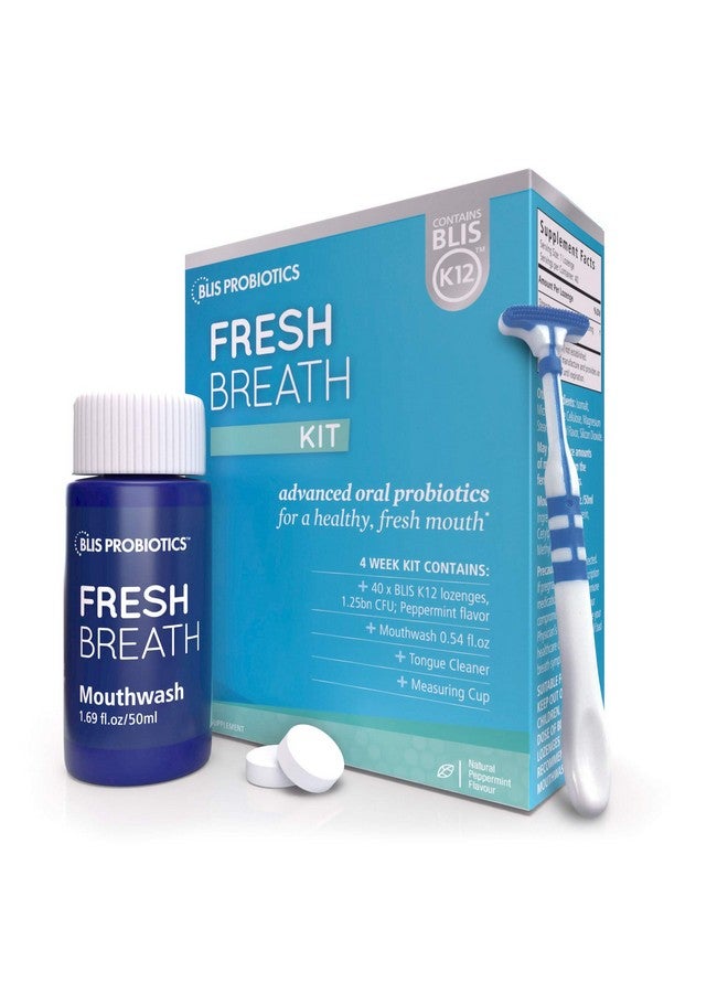 BLIS BLIS Probiotics Fresh Breath Kit with Potent BLIS K12 Oral Probiotics | Clinically Proven Bad Breath and Halitosis Treatment | Contains Mouthwash, Tongue Scraper and Lozenges - 4 Week Supply - Image 1