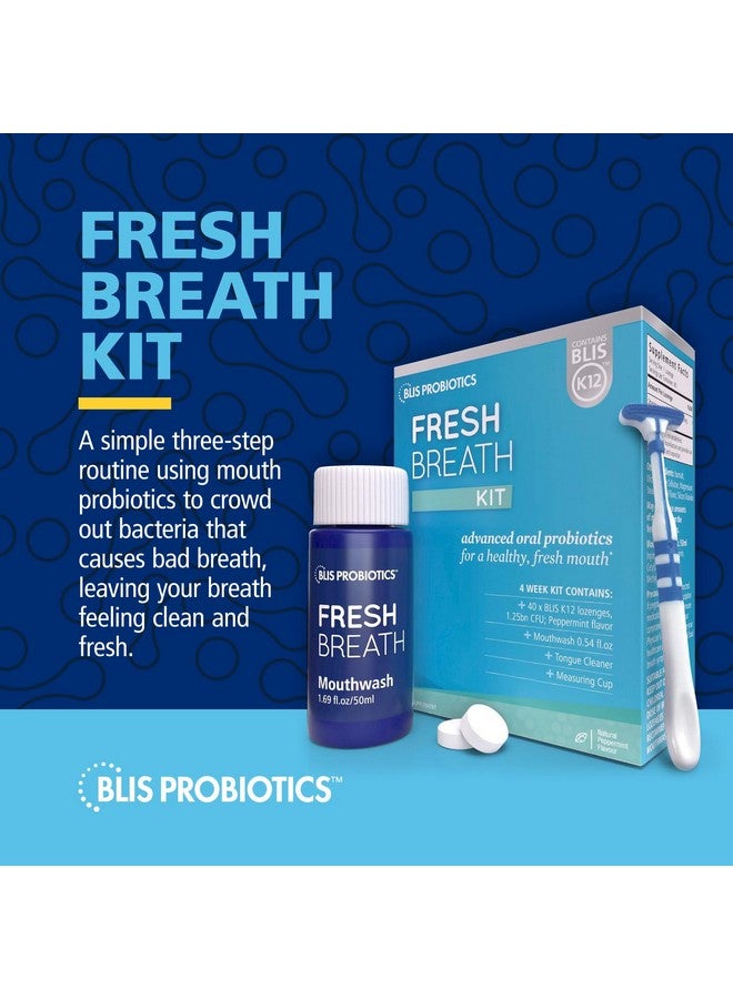 BLIS BLIS Probiotics Fresh Breath Kit with Potent BLIS K12 Oral Probiotics | Clinically Proven Bad Breath and Halitosis Treatment | Contains Mouthwash, Tongue Scraper and Lozenges - 4 Week Supply - Image 3