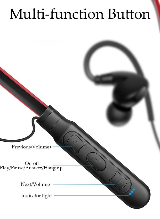 DUNISO Neckband Bluetooth Headphones IPX5 Sweatproof HiFi Deep Bass Gym Headset with Microphone for Phone Call Music Sports Bluetooth V5.1 Headset - Image 2