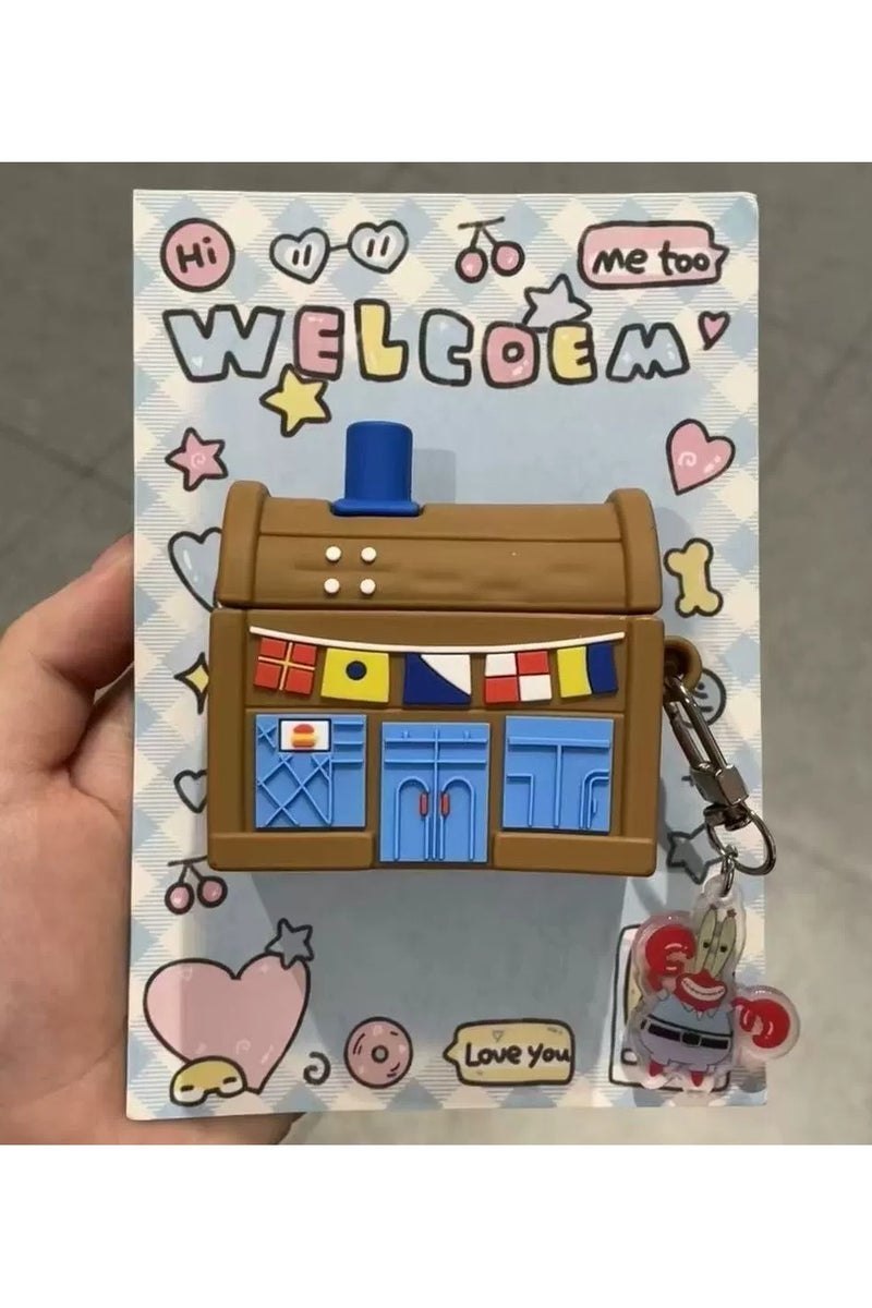 general AirPods 3rd generation silicone wireless Bluetooth protective case, cartoon design, Apple wireless Bluetooth headphones protective case, made of silicone material, with a creative and soft exterior.