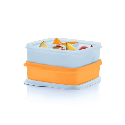 Tupperware طقم علب غداء توبيروير Lunch-It Portion & Go المدمجة 2-علبة غداء، آمنة في غسالة الصحون وخالية من BPA (2.3 كوب/550 مل) - Image 1