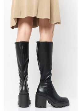 STEVE MADDEN Women Plain Knee-Length Boots, Black  - Image 3