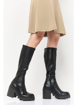 STEVE MADDEN Women Plain Knee-Length Boots, Black  - Image 2