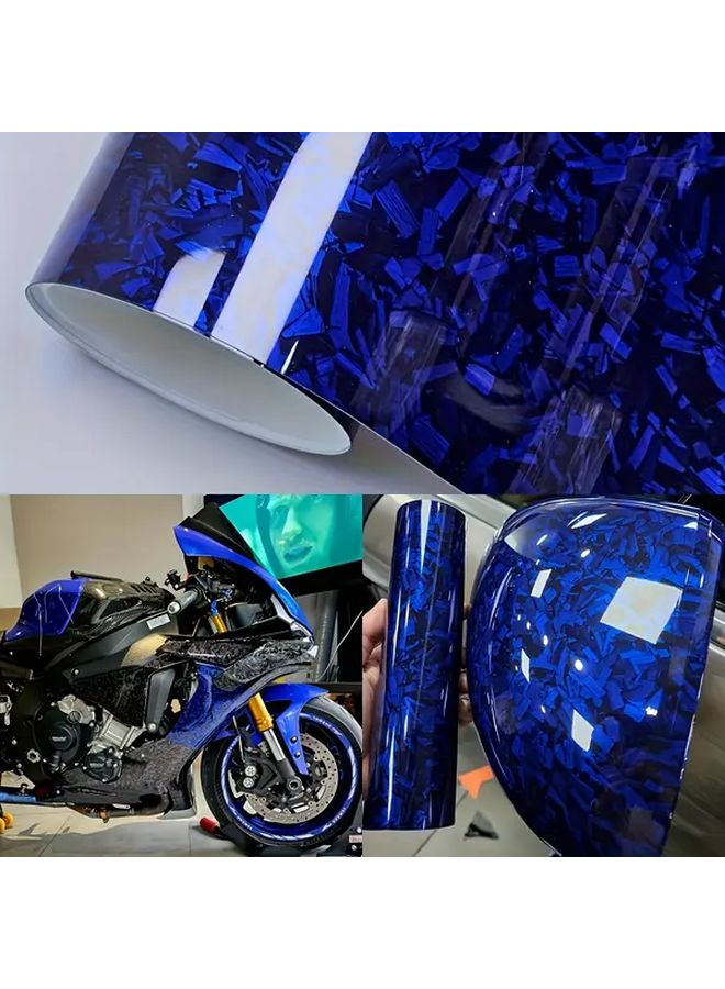 Red Forged Carbon Fiber PET Film 11 81x39 37in Weather Resistant Automotive Wrap - Image 5
