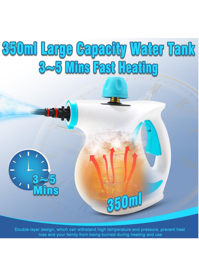 Bukela Handheld Steam Cleaner, Pressurized Multi-Surface Steamer for Cleaning, 10 in 1 Steam Cleaner for Home, Kitchen, Bathroom, Car, Upholstery, Crevice, Floor, Window Cleaning - Image 3