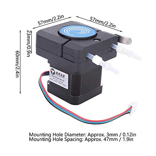 Fdit Large Micro Peristaltic Pump Micro Dosing Pump with Stepper Motor 6-24V with 42 Stepper Motor - Image 2