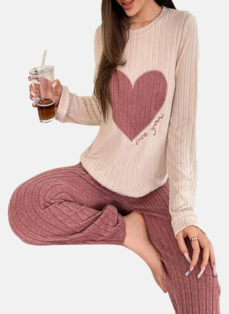 يونيكي Mauve Printed Pyjamas & Top