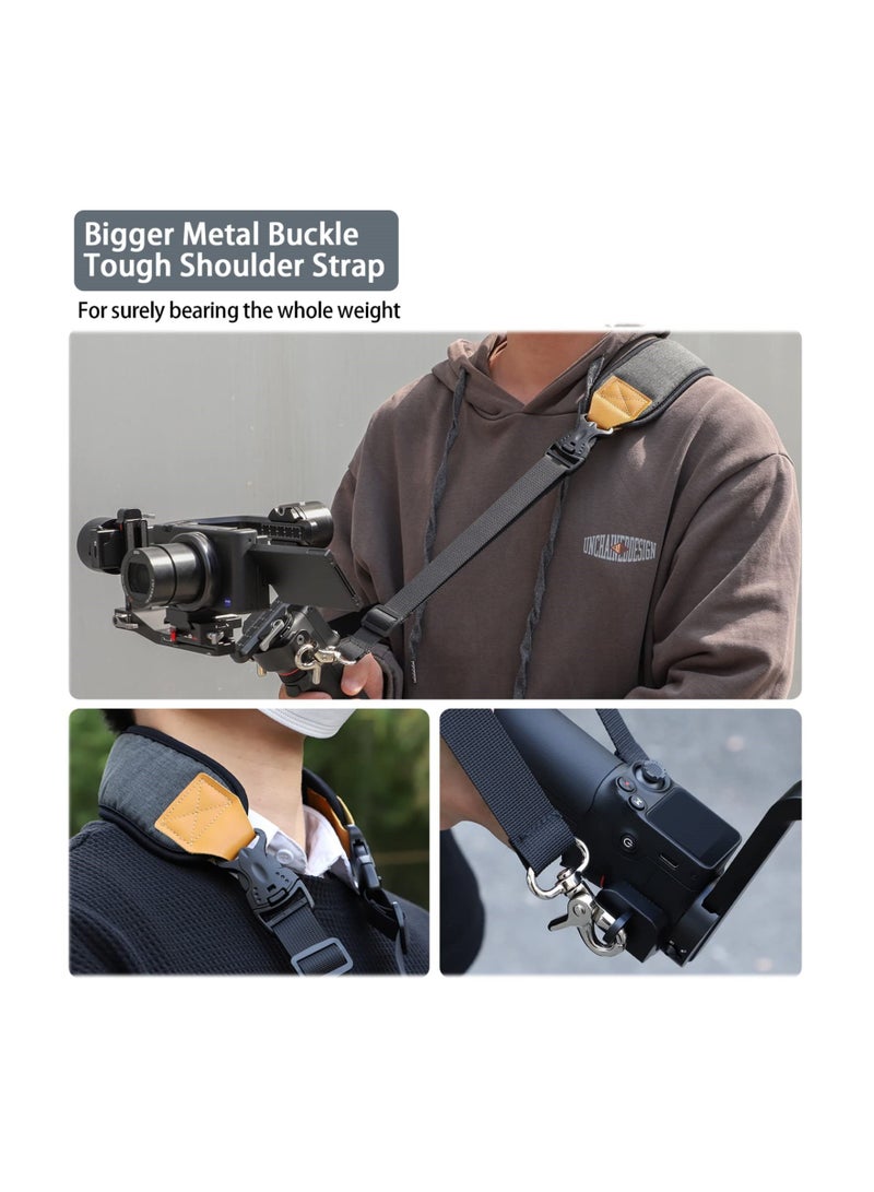 SOLARAE Neck Shoulder Strap for DJI RS 3 Mini Gimbal Lightweight Stabilizer for Canon/Sony/Panasonic/Nikon/Fujifilm Lanyard Accessories Cushion Shoulder Lanyard Dual Hook Adjustable - Image 4