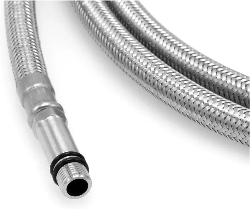 50/60/70/80/150 سم، F1/2، M10*1، خرطوم حنفية قابل للسحب، أنبوب من الفولاذ المقاوم للصدأ 304، إكسسوارات للحمام والمطبخ (150 سم) - Image 4