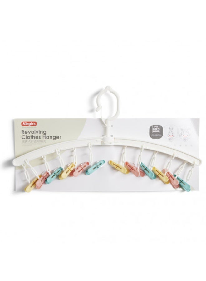 كينج أل إكس أس علاقات ملابس دوّارة مع 12 مشبك، قابلة للتعديل 45°–90°، مقاس 42 سم - Image 5