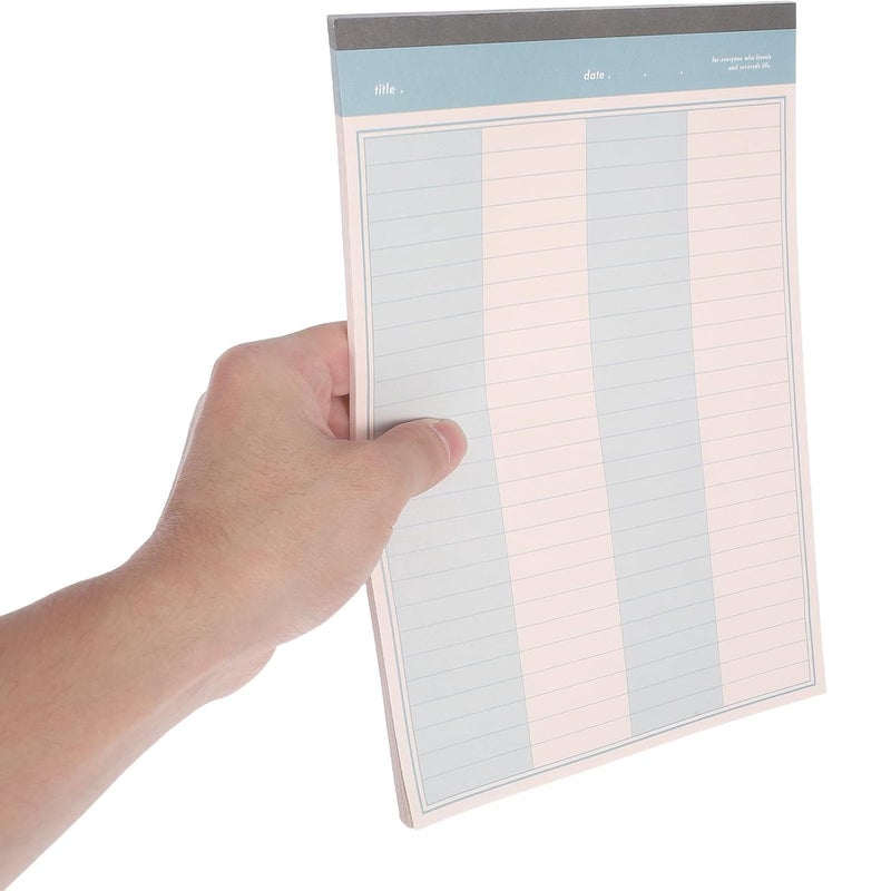 BCOATH 3pcs Tear-off Memo Pads for School and Office, B5 Lined Writing Notebooks 90 Sheets, Colorful Blue, Red, Yellow Notepads for Student Notes and Schedule Planning - Image 3