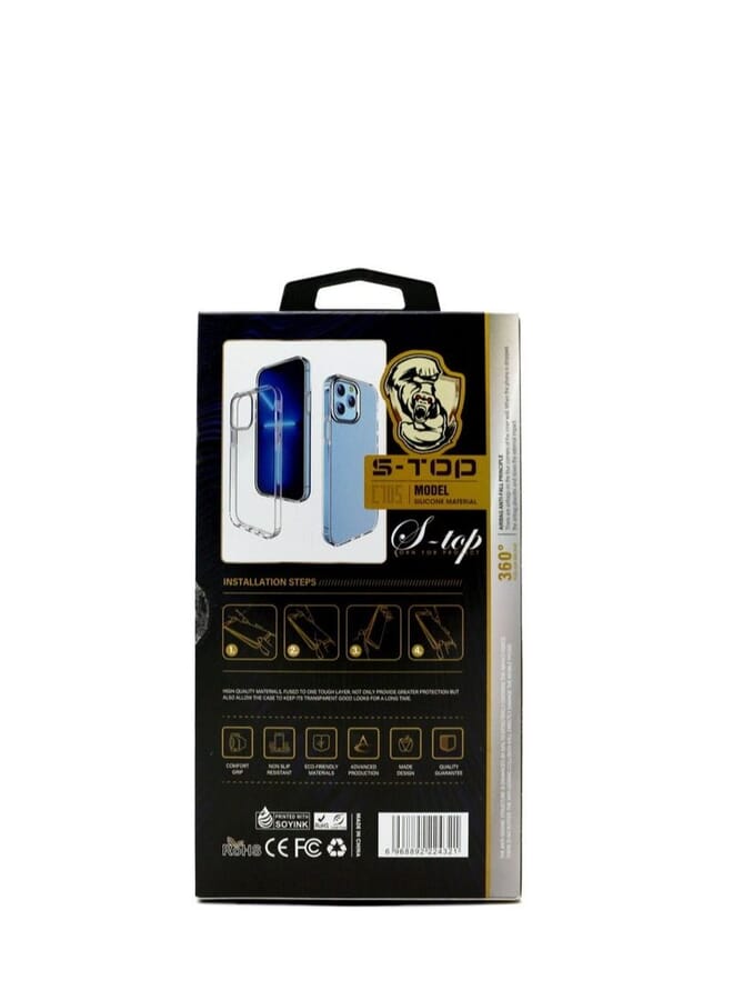 S-TOP iPhone 13 6.1 inch Case Ultra Thin Soft TPU 4 Corners Shockproof Scratch Protection Antifall Clear Case Compatible iPhone 13 Case - Image 2