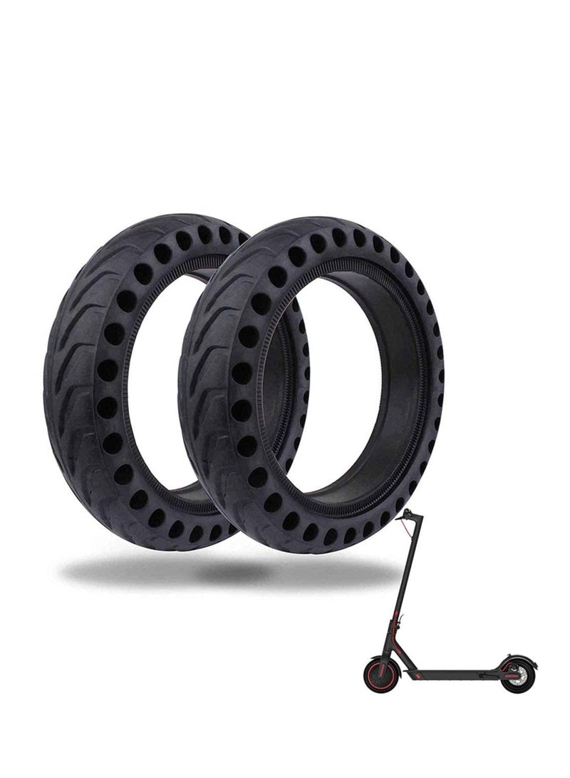 عربست إطارات صلبة بديلة للسكوتر الكهربائي، عجلات مطاطية بشكل خلية النحل مضادة للانزلاق بدون أنبوب لسكوتر شاومي 8.5 x2 M365/Pro الكهربائي (قطعتان بقياس 8.5 انش) - Image 1