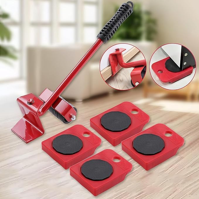 click2shop click2shop Heavy Duty Furniture Lifter Mover Tool Set Easy and Safe Moving Roller Wheel Set for Washing Machines Fridge Sofa Wardrobes Essential Furniture Moving Tools  - Image 4
