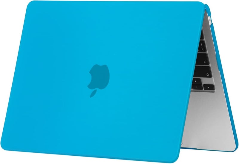 سيفن لاين متوافق مع حافظة MacBook Air M2/M3/M4 2022-2025 مقاس 13 بوصة غطاء صلب للكمبيوتر المحمول لـ Mac Air 13.6 بوصة موديل A2681/A3113/A3240 M2/M3/M4 وغطاء واقي للوحة المفاتيح، أزرق أكوا - Image 3