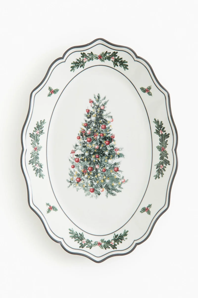 H&M Large porcelain serving plate
